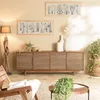 Image de MACABANE SIXTINE - Buffet en Bois de Teck recyclé Naturel 4 Portes