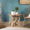 Image de Macabane - Table d'appoint Clara teck - 55x55x56 cm OS