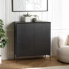Image de Macabane - Buffet 2 portes 3 étagères Maxendre noir - 94x45x108 cm OS