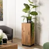 Image de Macabane - Table d'appoint carrée haute Suzy bois - 38x38x90 cm OS