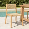 Image de Macabane - 2 Chaises jardin teck rotin synthétique tressé bois - 48x59.5x84 cm OS