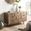 Image de MACABANE Andy - Commode Scandi Bois Marron 8 tiroirs Sapin