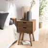 Image de MACABANE Andy - Chevet Scandi Bois Marron 2 tiroirs Sapin