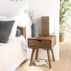 Image de MACABANE Andy - Chevet Scandi Bois Marron 1 tiroir Sapin