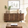 Image de MACABANE Alix - Buffet en Bois de manguier 4 Portes ajourées