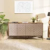 Image de MACABANE Alix - Buffet en Bois de manguier 4 Portes Motifs Ethniques