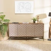Image de Macabane - Buffet en Manguier 4 portes motifs ethniques bois - 168x46x86 cm OS