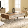 Image de Macabane - Table basse en bois de manguier 2 tiroirs Alix marron - 128x65x46 cm OS