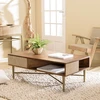 Image de Macabane - Table basse en bois de manguier 2 niches Alix marron - 116x65x47 cm OS