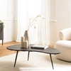 Image de Macabane - Table basse ovoïde plateau texturé James noire - 122x73x37 cm OS