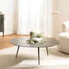 Image de MACABANE James - Table Basse Ronde 100x100cm en Aluminium Noir Mat
