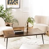 Image de Macabane - Table basse rectangle formes géométriques Kiara marron - 135x70x40 cm OS