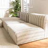 Image de Macabane - GLORIA - Canapé modulable 6 pièces en coton gris et beige OS