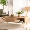 Image de Macabane - Table Basse Rodrigo 2 Tiroirs Bois Clair - 100x60x44.5 cm OS