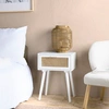 Image de Macabane - Chevet cannage rotin Sandro blanc - 40x30x55 cm OS