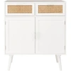 Image de Macabane - Buffet cannage rotin Sandro blanc - 75x38x85 cm OS