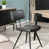 Image de Macabane - 2 Chaises James noires - 41x59x82 cm OS