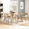 Image de MACABANE Tom - Lot de 2 chaises « écolier » en Bois de frêne Pieds Acier Noir