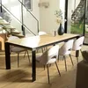 Image de MACABANE Tom - Lot de 2 chaises Velours Beige Dossier Ouvert Pieds Acier Noir