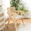 Image de Macabane - Fauteuil bois d'Hévéa Albane blanc - 51x53x82 cm OS