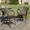 Image de Macabane - 2 Chaises de jardin bistrot Vianney marron - 60x59x71 cm OS