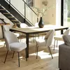 Image de MACABANE ULYSSE - Lot de 2 chaises Tissu Sable Pieds Acier Noir