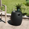 Image de Macabane - Table d'appoint ronde Hans noire - 43x43x47 cm OS