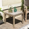 Image de Macabane - Table d'appoint carrée Hans béton/bois - 53.5x53.5x48.5 cm OS