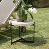 Image de Macabane - Table d'appoint Hector noir/beige - 52x50x46 cm OS