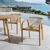 Image de Macabane - Lot de 2 fauteuils en acacia huilé beige OS