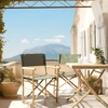 Image de Macabane - Lot de 2 fauteuils en cuir dossier assise en tissu vert - 58x51x91 cm OS