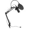 Image de T’NB Influence Microphone Cardioïde A Condensateur, Qualité Professionnelle, Pack Complet- Bras Articulé - Bonnette - Filtre Anti-Pop - Support Anti-Vibrations, Idéal pour Streaming, Podcast - Noir