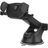 Image de T'nB Support Téléphone Voiture Ventouse, Support Multi-Surfaces, Fermeture Automatique, Finition Premium avec Design Carbone, Support Réglable Et Ajustable, UHOLDPRO   Noir
