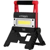 Image de T’nB Projecteur de Chantier LED Portable XLAMP avec Batterie Rechargeable, Fonction Station de Charge, Lumière de Travail Ajustable et Puissante 12W 1000 LM, Etanchéité IPX5   Noir et Rouge