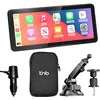 Image de T'nB - SLIMDRIVE - Écran Voiture sans Fil Panoramique 8,1" Compatible Apple CarPlay et Android Auto, Bluetooth 5.0, Fixation Magnétique, Haut-Parleur Intégré - Noir