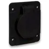 Image de PratiKa - socle de prise NF 65x85mm - 2P+T 10-16 A - IP54 - connex. arr. - noir - PKN61N