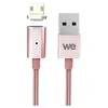 Image de WE Câble Micro USB Magnétique Nylon Tressé Aimanté, Charge et Synchronisation des Données - 1.20M - Or Rose