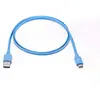Image de WE Câble Plat USB-C vers USB 1m pour Samsung S8/S9/S10, MacBook Pro, Google Pixel/Chromebook, Huawei P20/P30 Xiaomi - Bleu