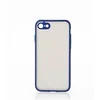 Image de WE Coque de Protection Rubber Apple IPHONE 7/8 / SE 2020 Bleu: Dos Transparent - Contour Mat colorés - Boutons colorés - Anti-Chocs - antidérapant - Semi-rigi