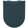 Image de OLFA - Abattants de WC - Abattant WC Wood Slim Bleu astral Mat - descente assistée - déclipsable