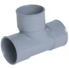 Image de Té pied de biche simple NICOLL femelle-femelle à 87°30 - PVC gris - Ø 32 mm - TF188