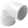 Image de coude pvc - femelle / femelle - 87 degrés30 - diamètre 32 mm - nicoll cf88b - blanc