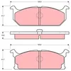 Image de TRW Plaquettes de freins Avant non préparé pour l'indicateur d'usure Épaisseur 15mm GDB382 Compatible avec SUZUKI SJ 413 OS SWIFT I AA ALTO SS80 FORSA 3/5 portes US