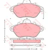 Image de TRW GDB956 Jeu de Plaquettes de Frein | Compatible avec: CITROËN XM, XM Break