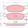 Image de TRW Plaquettes de freins Arrière non préparé pour l'indicateur d'usure Épaisseur 14mm GDB3112 Compatible avec DAIHATSU CHARADE III G100, G101, G102