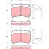 Image de TRW Jeu de garnitures de frein, frein à disque GDB3252 Compatible avec: MAZDA DEMIO