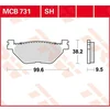Image de Trw Plaquettes De Frein Arrière Frittées Performance Street & Road Tracks Yamaha Fjr 1300 01