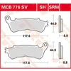 Image de Trw Plaquettes De Frein Frittées Performance Street & Road Tracks Honda Cbf 1000 Abs 08