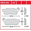 Image de Trw Plaquettes De Frein Arrière Frittées Performance Street & Road Tracks Honda Vfr 1200 Fd Dct 14