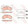 Image de TRW Plaquettes de freins Avant contact de signal d'usure inclus Épaisseur 19,7mm avec accessoires GDB3645 Compatible avec MITSUBISHI Canter FB7, FB8, FE7, FE8 7.Generation
